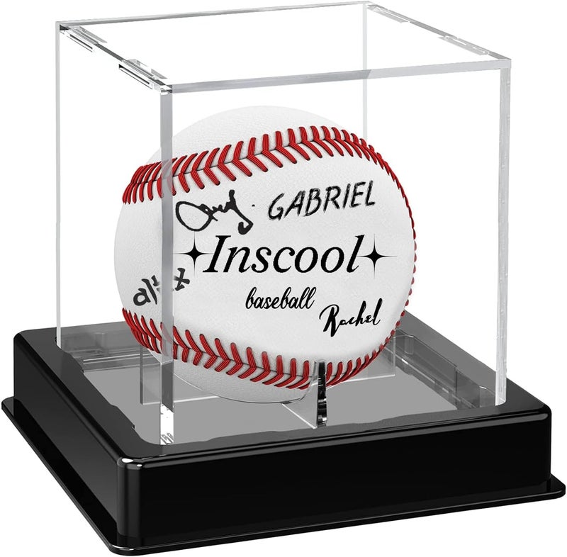 Inscool Acrylic Display Case , UV Protected Baseball Display Case Baseball Holder Acrylic Cube Clear Box Memorabilia Display Cases ,Autograph Display Cases&Storage Baseball Display Case (High Class) - Image 1